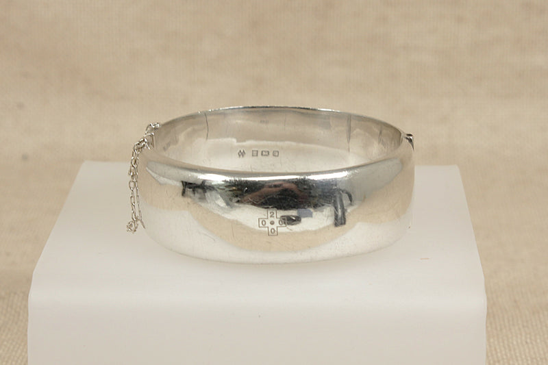 Vintage Silver Hinged Cuff Bangle
