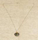 Silver Gilt Cloisonne Heart Pendant & Silver Chain