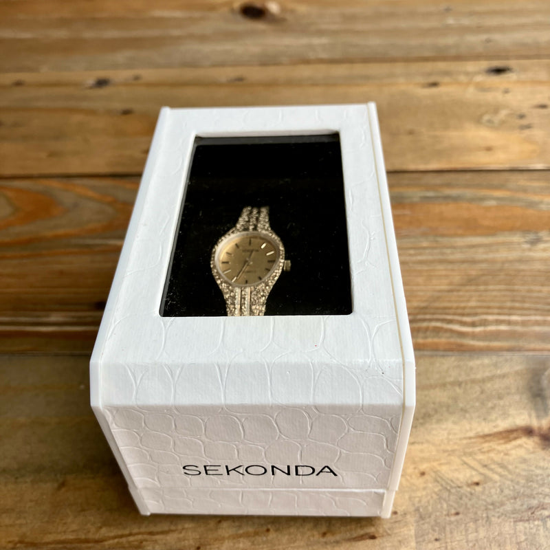 Ladies Gold Plated Sekonda Cocktail Watch | Box and Papers