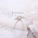18ct White Diamond Halo Cluster Ring 0.64ct