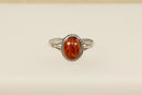 Silver & Goldstone Cabochon Ring