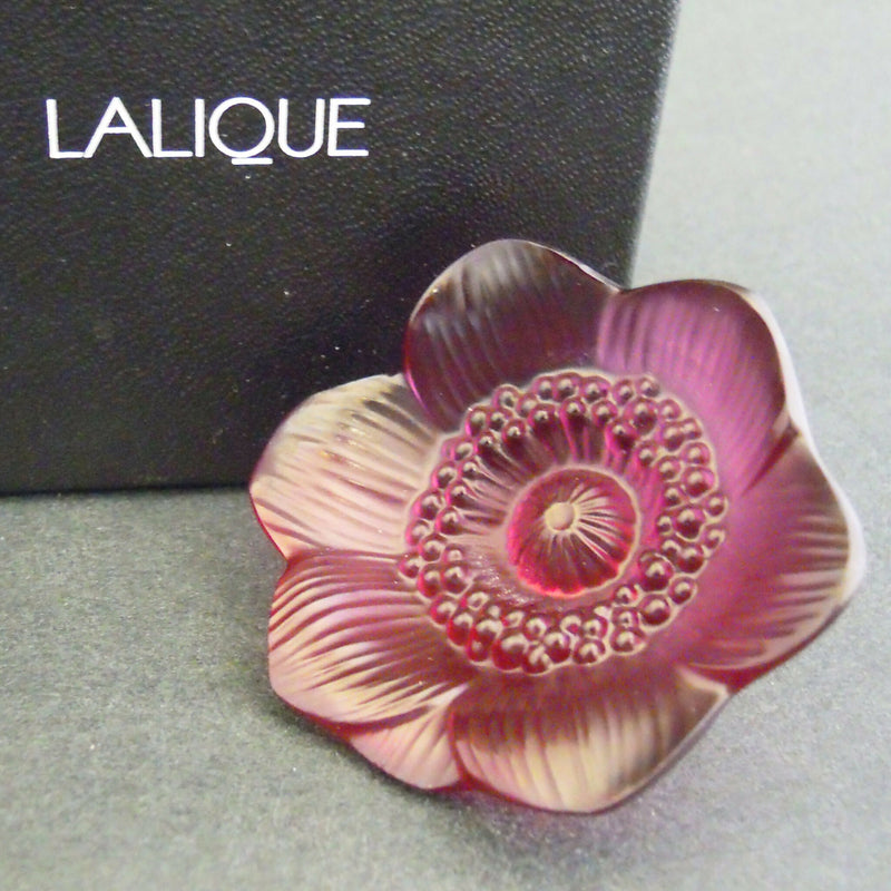 New Lalique: Red anemone sculpture
