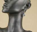 Silver & Blue Topaz Dropper Earrings