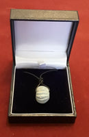 A Roman Restrung, Blue Enamelled glass ,Mellon Bead Pendant.