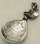 German Figural Silver Caddy Spoon. Imported to London 1902, Theodor Hartmann. 1 troy ounce.