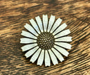 Modern Mid Century Anton Michelsen Silver Gilt Enamel Daisy Brooch