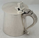 Edwardian Arts & Crafts Silver Lidded Tankard. Sheffield 1909 Thomas Bradbury & Sons Ltd. 12.7 troy ounces.