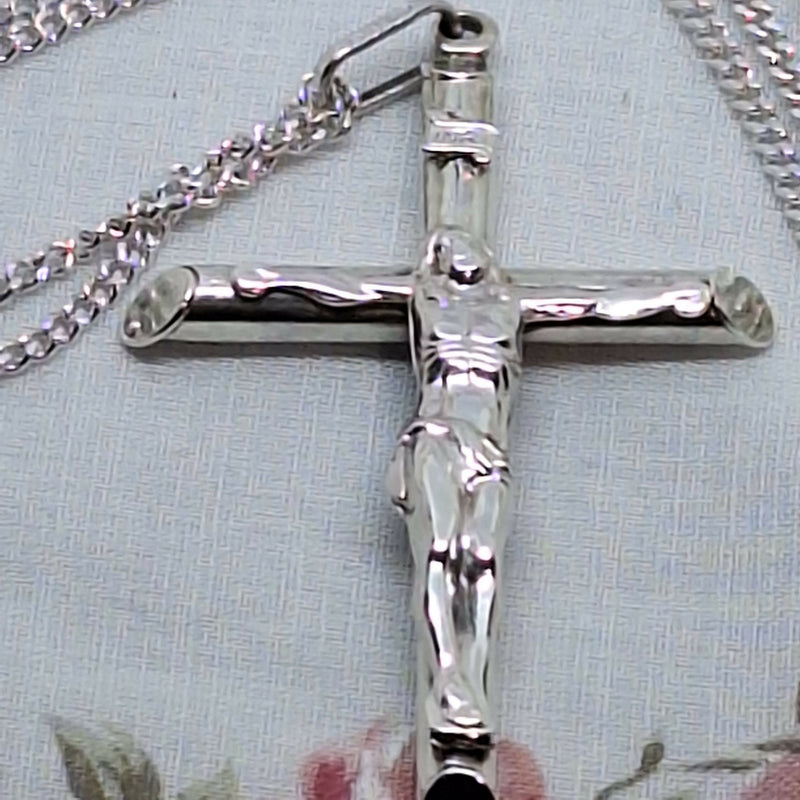 Silver Crucifix on 16" Silver Chain