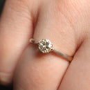 18ct gold and platinum c0.45ct diamond solitaire ring