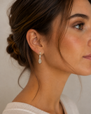 Vintage Gold on Silver Diamond Set Drop Earrings