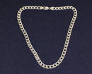 Italian Heavy Sterling Silver Flat Curb Link Necklace Chain
