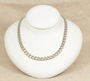 Silver Flat Curb Link Necklace Chain