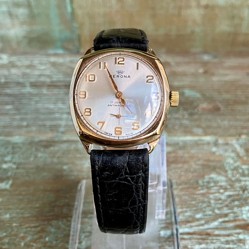 Unisex Perona Watch | 9ct Gold case| Manual Wind