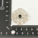 Sterling Silver Celtic Brooch with Onyx