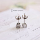 Platinum Diamond Single Stone Earrings 0.62ct