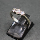 9ct white gold diamond trilogy ring