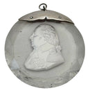 Louis XVIII Sulphide Portrait Cut Glass Roundel, After Desprez of Paris.