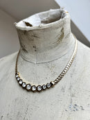 Vintage Christian Dior Gold Plated & Crystal Necklace