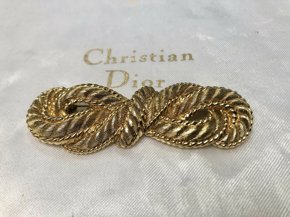 Vintage Christian Dior Gold Plated Brooch