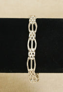 Elegant Vintage Sterling Silver Fancy Link Bracelet – Birmingham 1976