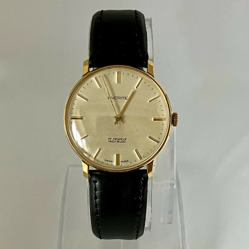 Mens Everite Watch | Gold Plated | Manual Wind