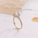 18ct Champagne Coloured Cushion Cut Diamond Cluster 1.62cts