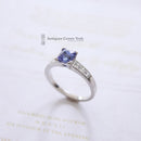 18ct White Gold Tanzanite & Diamond