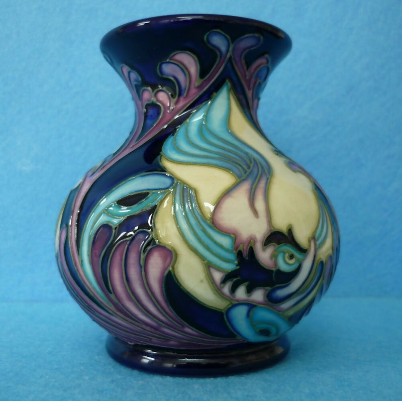 Moorcroft Weasel Fish Vase. Moroccan Myths Collection by Kerry Goodwin.