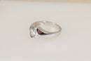 Stylish & Chunky Sterling Silver CZ Solitaire Twist Ring