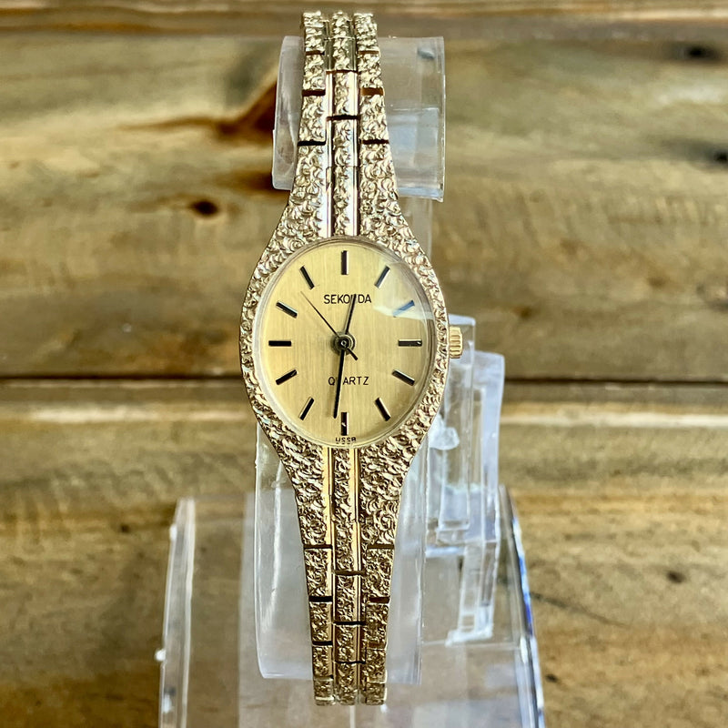 Ladies Gold Plated Sekonda Cocktail Watch | Box and Papers
