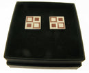 . Vintage Georg Jensen Sterling Silver Enamel Mosaic Cufflinks Design No 87