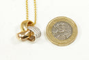 Superb Martin & Co. 18ct Gold Three-Tone Diamond Knot Pendant & Chain