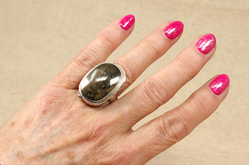 Silver & Jasper Designer Ring