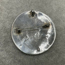 Mexican silver and abalone brooch