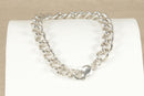 Heavy Silver Curb Chain Bracelet