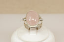 Silver & Pink Quartz Statement Ring