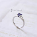 18ct White Gold Tanzanite & Diamond