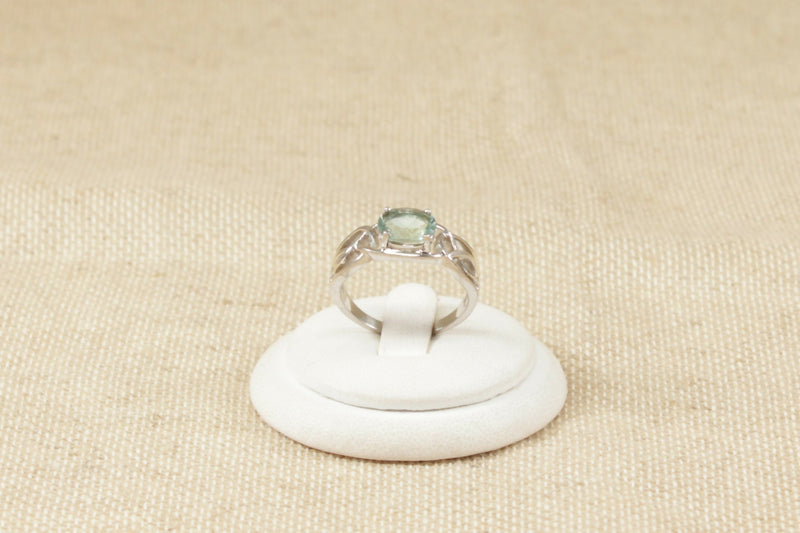 Silver & Blue Quartz Solitaire designer Ring
