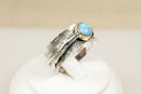 Silver & Opal Spinner Ring