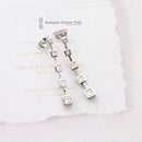 18ct White Gold 1.48ct Princess-Cut Diamond Drop Earrings