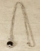 Silver and Crystal Designer Pendant and Chain