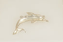 Silver large Dolphin Brooch
