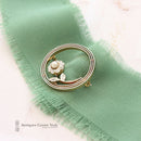 Edwardian / Early 20th Century 15ct Gold, Platinum, Diamond & Natural Pearl Brooch 