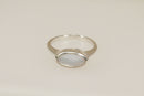 Silver & MOP Elipse Ring