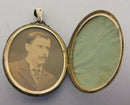 Victorian Solid Sterling Silver Picture Oval Locket Pendant Bir 1881