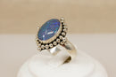 Beautiful Silver & Blue Opal Designer Statement Ring by Suarti