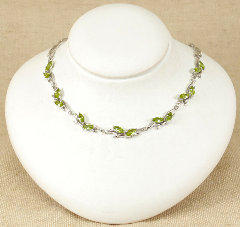 Silver & Peridot Necklace