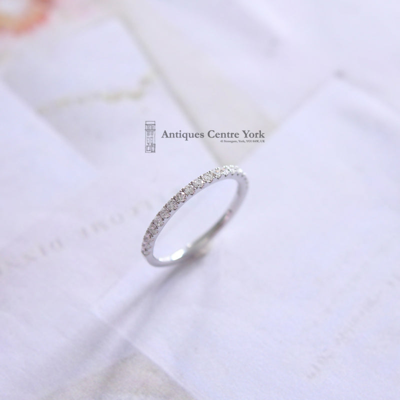 18ct White Gold Diamond Half Eternity Ring 0.35ct