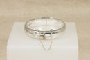 Classic Vintage Sterling Silver Hinged Bangle – Birmingham 1978