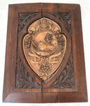 'Made From The Old Foudroyant' Oak Plaque & Copper Shield.